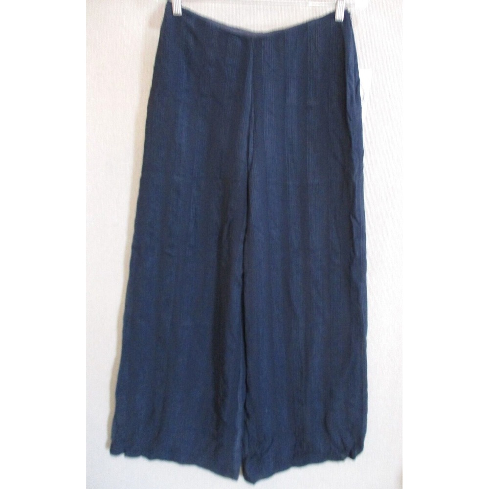VTG 90's NWT Mevisto Palazzo Pants Size 12 Textured Striped Sheer High Waist